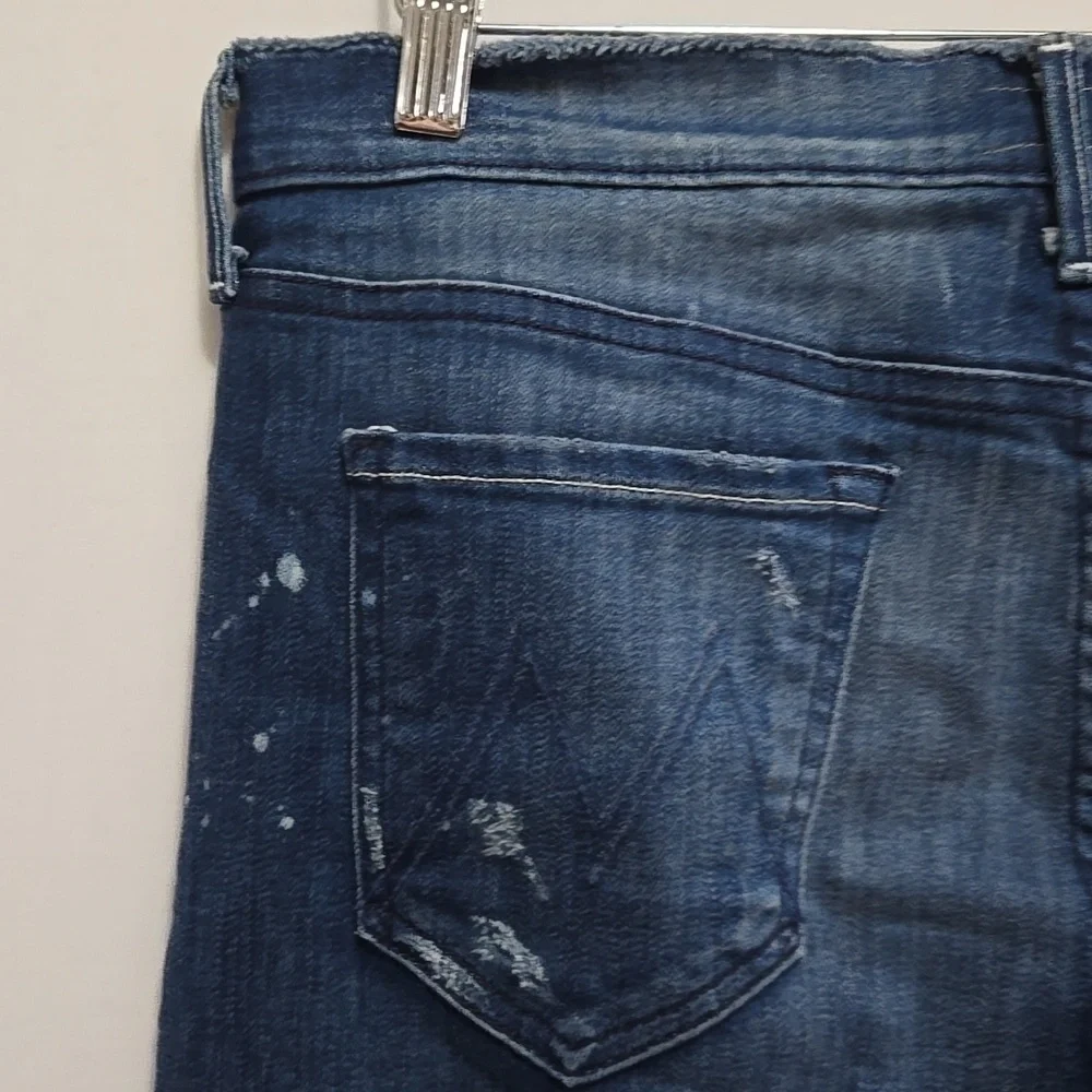 Mother Double Fray Vagabond‎ Jeans in Take The Edge Off Size 30 Distressed USA